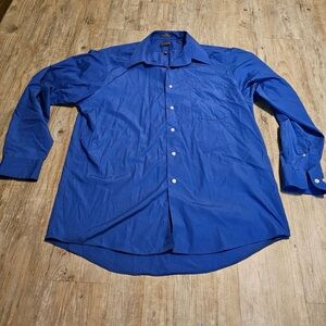 Blue long sleeve dress shirt